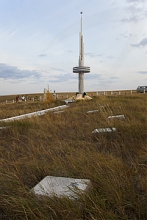 Мемориальный знак на кладбще советских воинов в окрестностях сомона Хама Даба, Монголия. Фото М.Ю. Федосеева